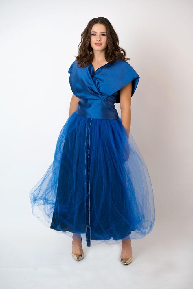 Комплект юбка и топ синий