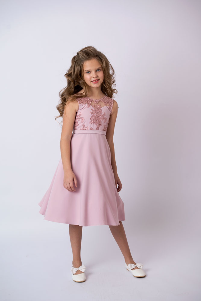 Детское розовое платье Джениффер