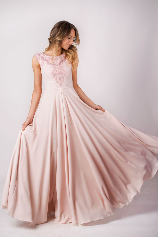Платье цвета чайной розы Анжелия